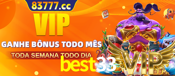 Banner promocional do best33 oferecendo 100% de recompensas adicionais contínuas para quem fizer o login diário (Daily sign-in), com um mascote de coelho.