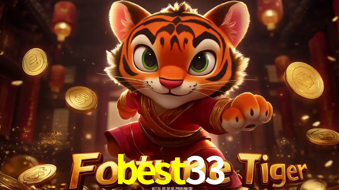 O carismático mascote do jogo de slot Fortune Tiger, um tigre fofo em pose de artes marciais, pronto para trazer sorte e multiplicadores de ganhos no cassino online best33.
